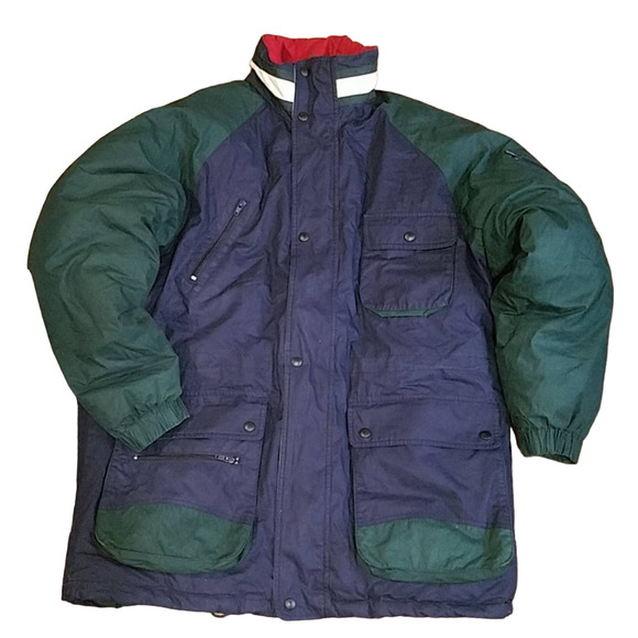 GANT VTG Color Block Down Filled Puffer, Men's Coat - Green / Red / BlueSZL